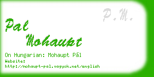 pal mohaupt business card